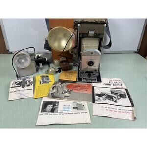 Polaroid Land Camera 700 With Case Accessories UNTESTED Vintage Film Photography